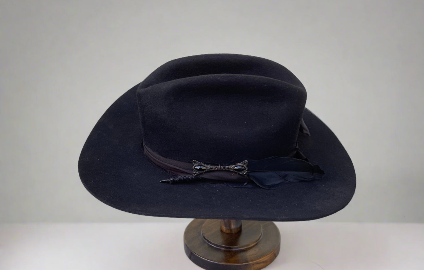 Black rabbit western crown & brim