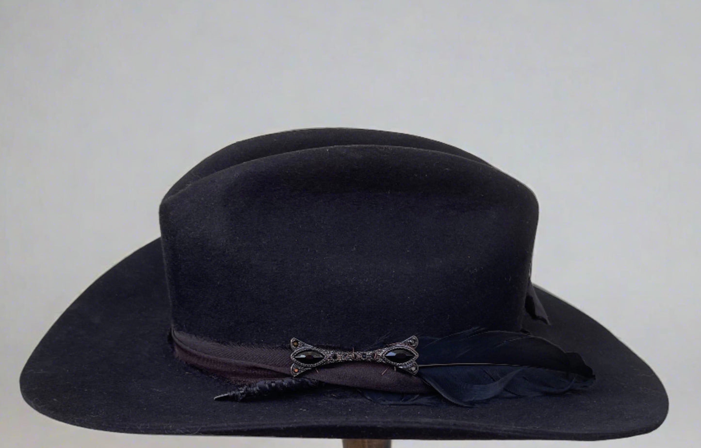 Black rabbit western crown & brim